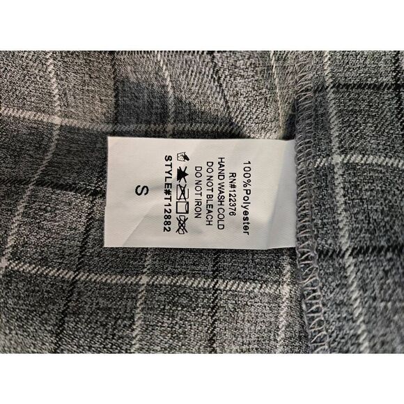 Mustard Seed gray grid belted duster jacket. Size S. - Picture 6 of 6